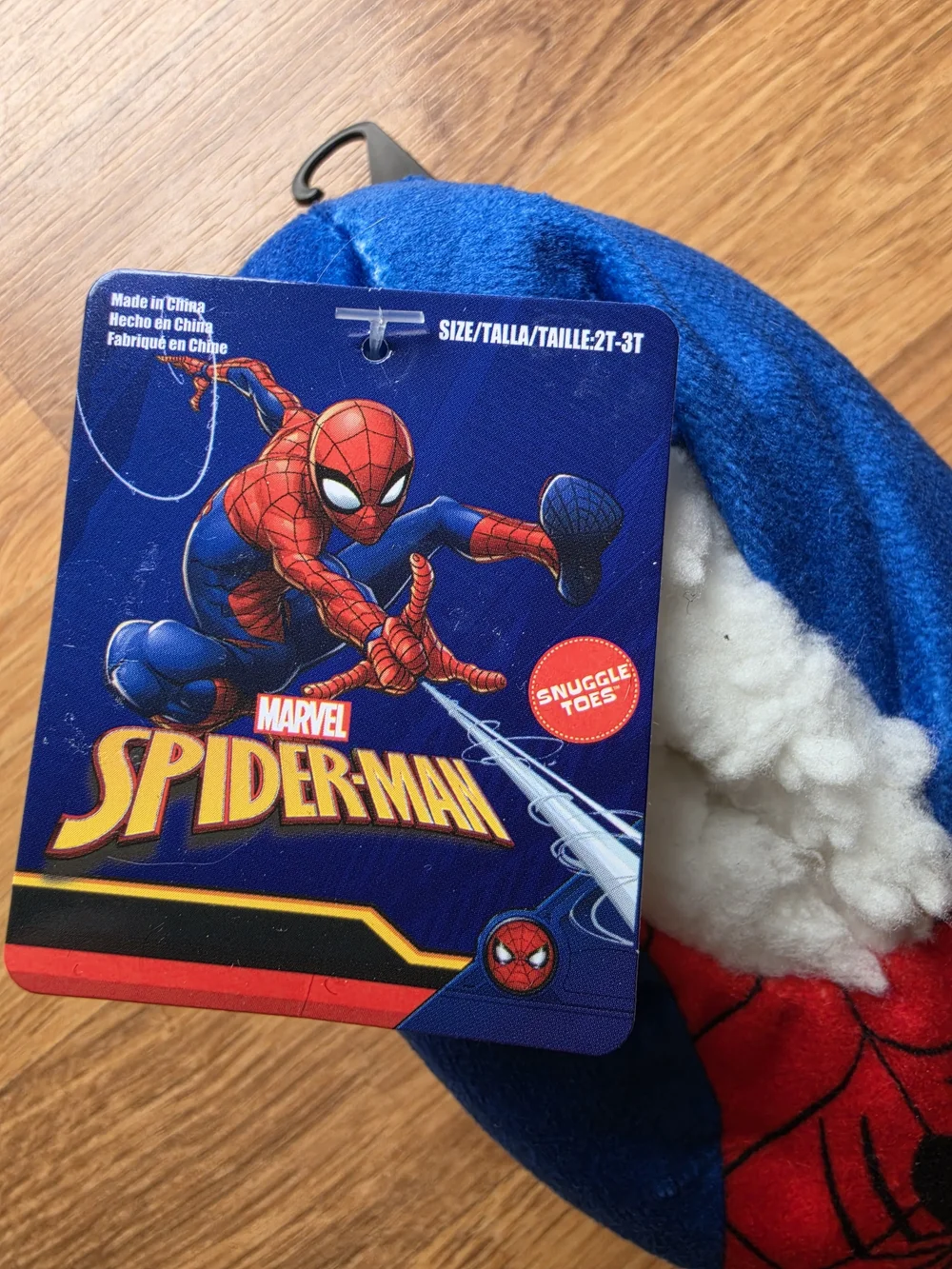 Marvel Spider-Man Plush Slipper - Blue, Red, White